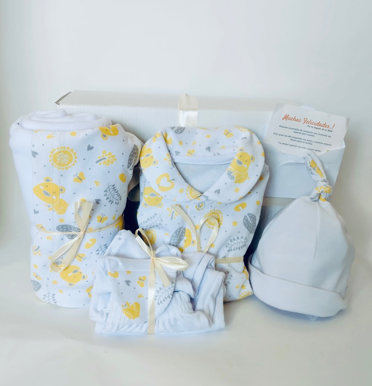 🧺 Ajuar FELIZ UNISEX – Regalo Perfecto para Recién Nacidos